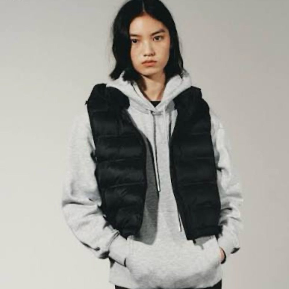 Zara Midnight Black Quilted Vest